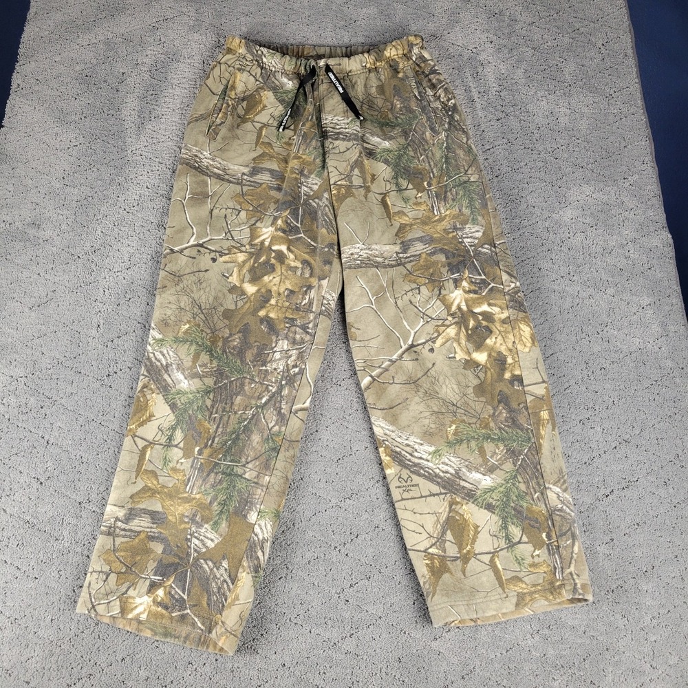 Realtree Sweatpants Mens M Camo Xtra Elastic Waist Drawstring Hunting Streetwear